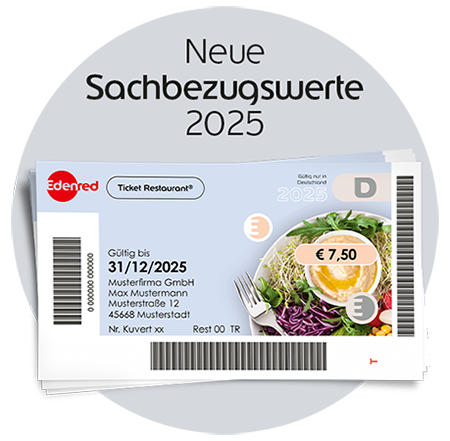 Neue Sachbezugswerte 2025, Ticket Restaurant als Beispiel