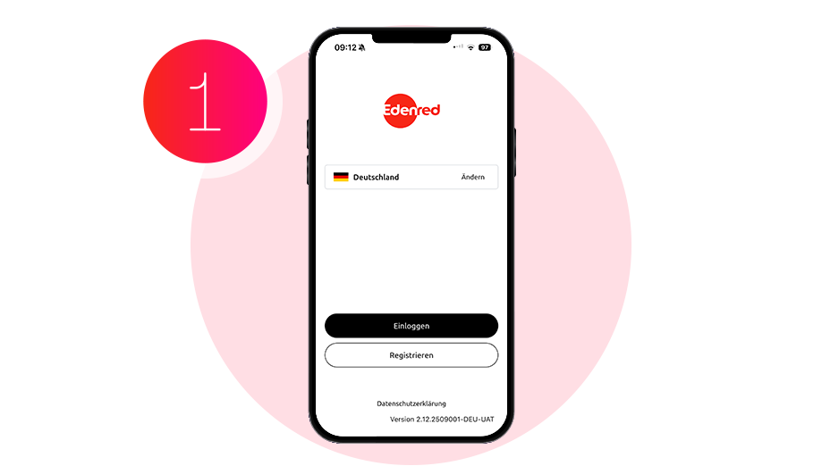 Screenshot der Edenred App Startseite