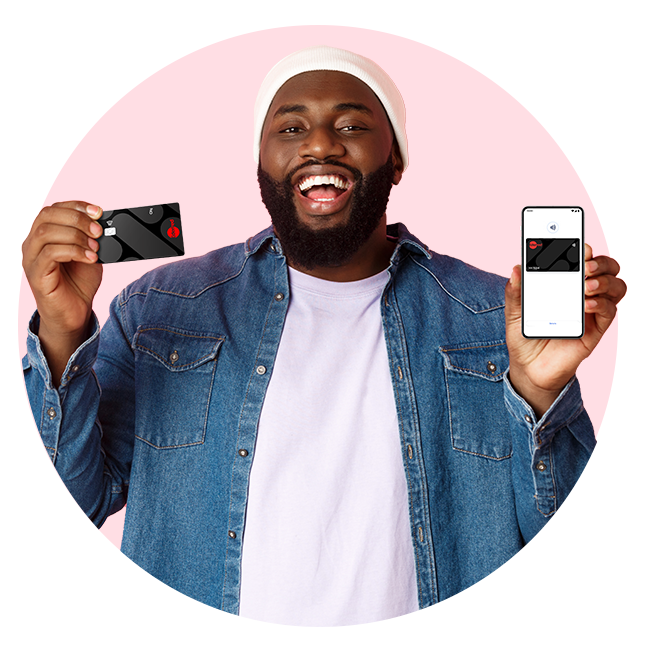 Angestellter mit City Card und Edenred App