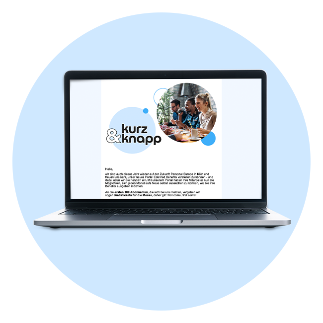 Laptop mit Newsletter Vorschau